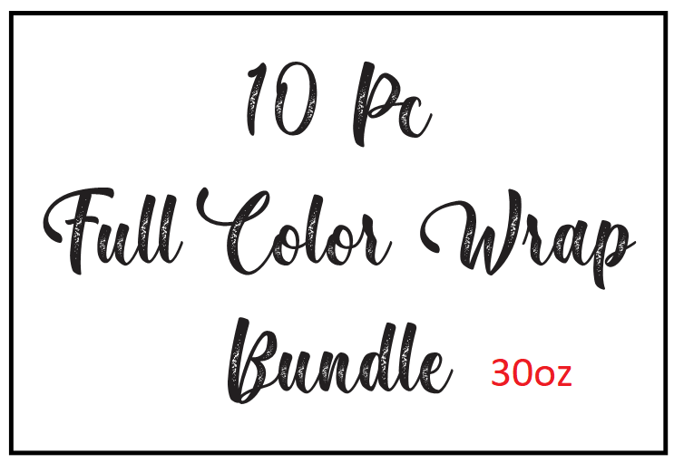 10 PC MYSTERY 30oz Full Color Wrap Bundle - General